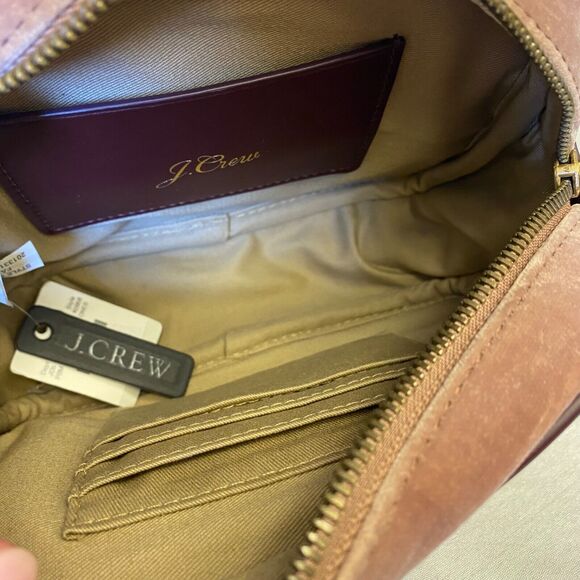 NEW w Tags J Crew Pink Velvet Crossbody Bag Signet Camera Small Crossbody Purse - Picture 7 of 10